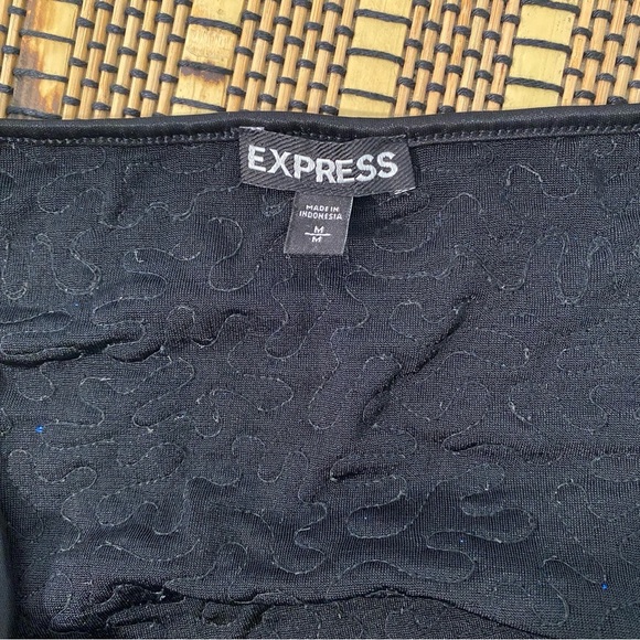 Express Sequins Shimmering Tank Top Medium Navy Blue Preppy feminine Party - Picture 4 of 8